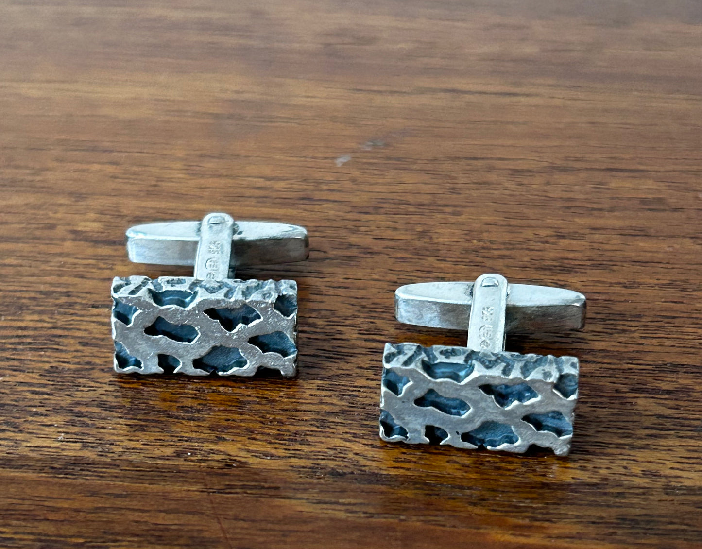 Modernist Silver cufflinks - Franz Scheuerle - Germany 1970's