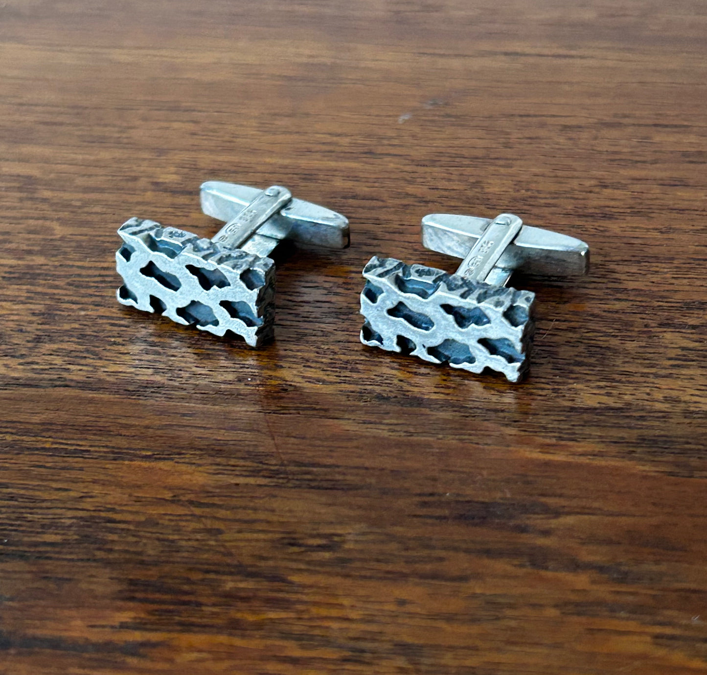 Modernist Silver cufflinks - Franz Scheuerle - Germany 1970's