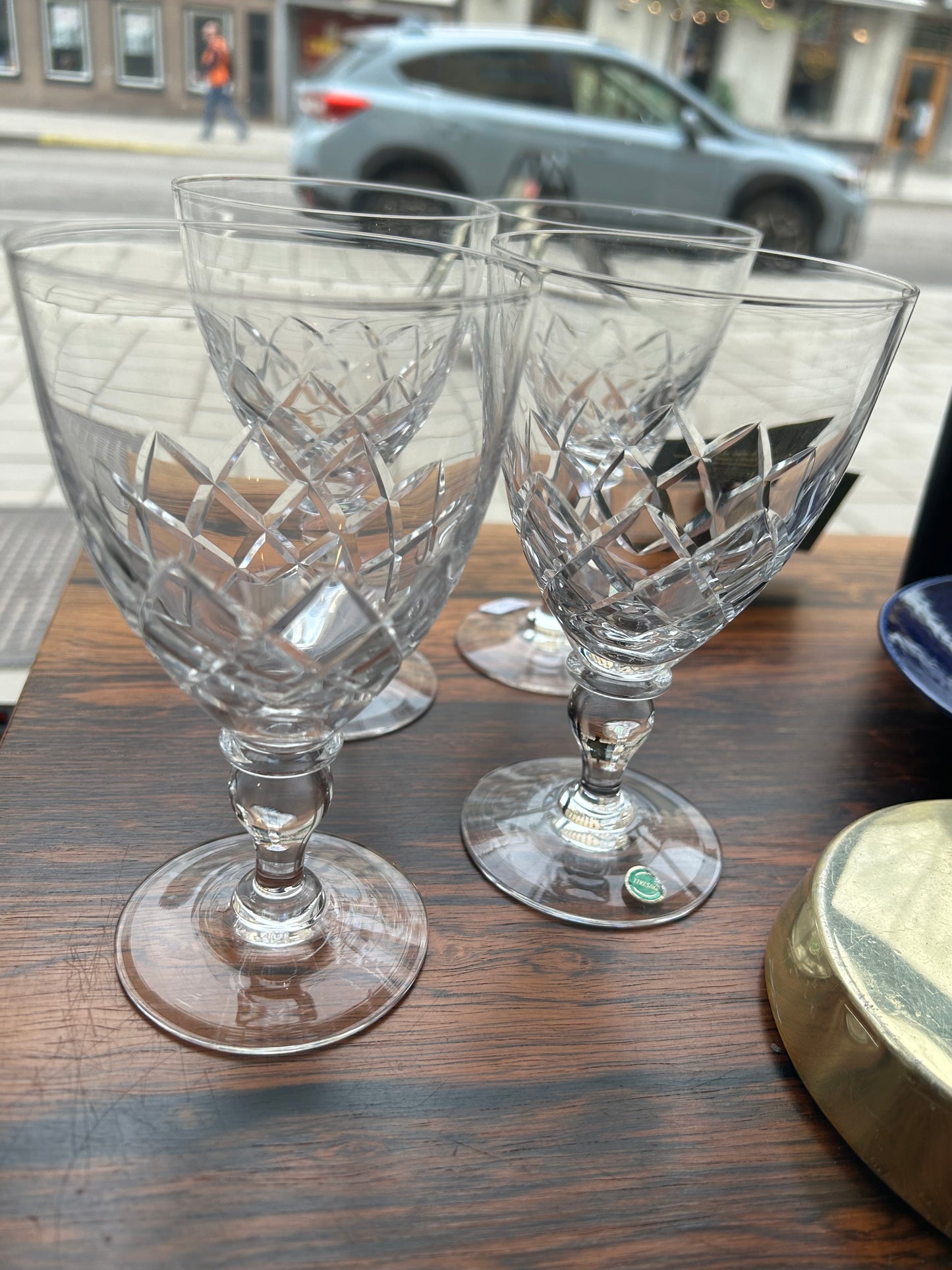 Crystal wine glass