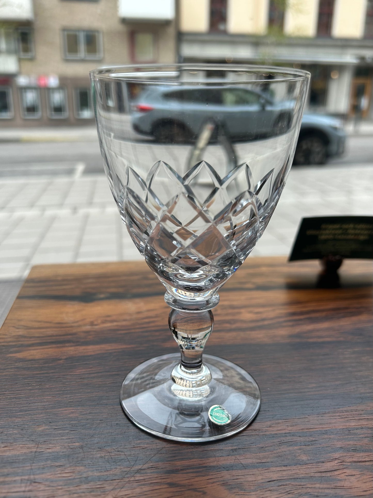 Crystal wine glass