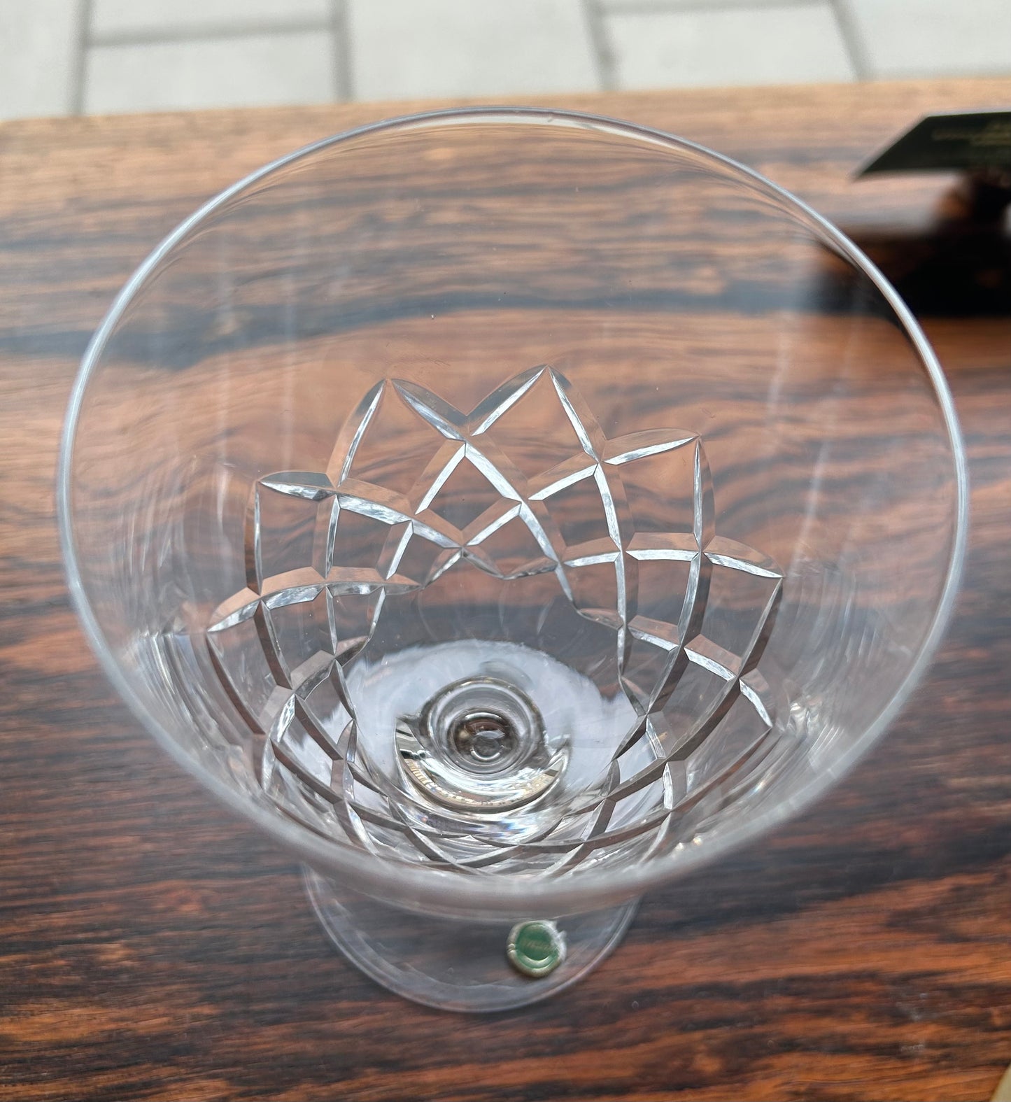 Crystal wine glass