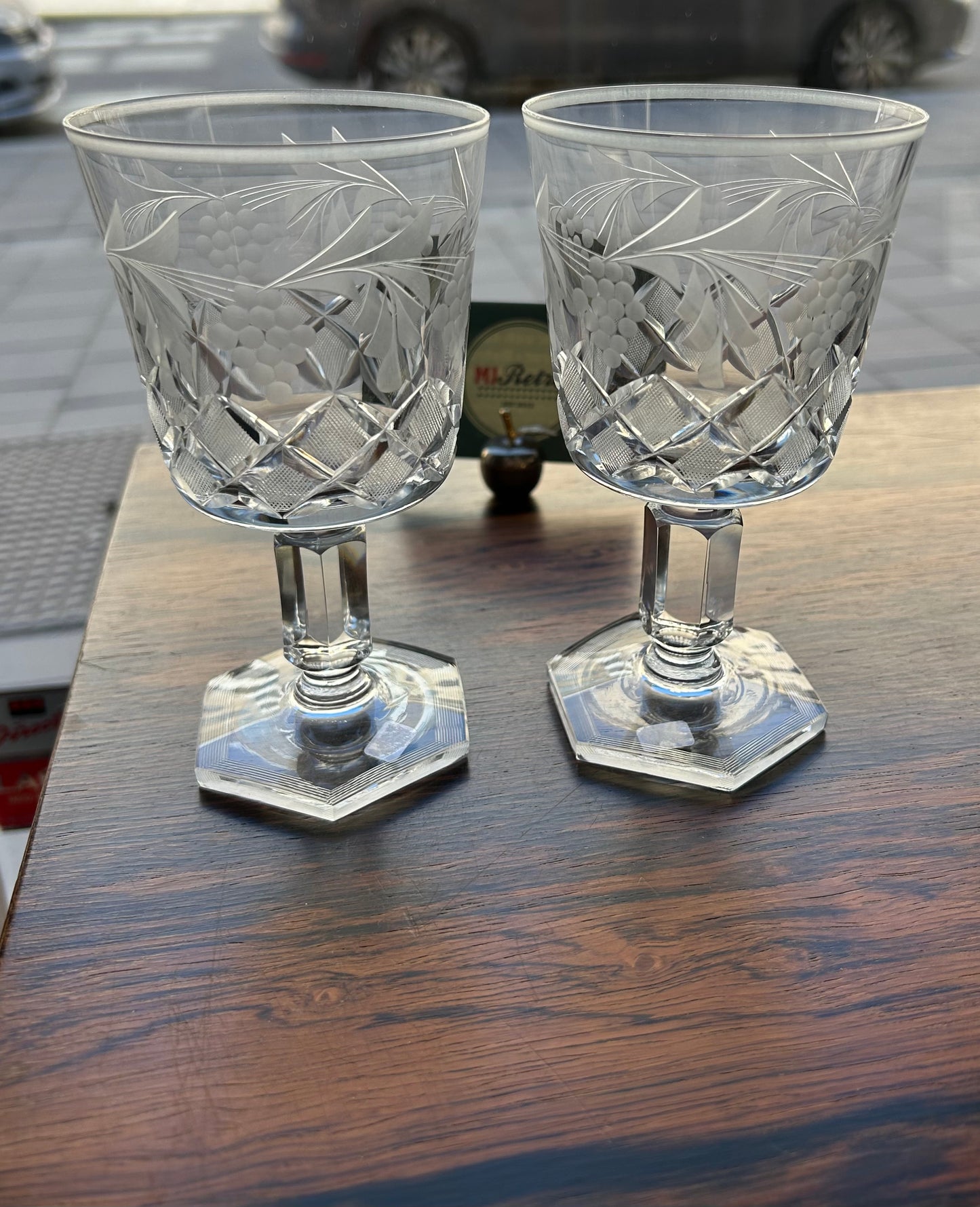 Wine glass - Cut decor from Värnamo glass slipper
