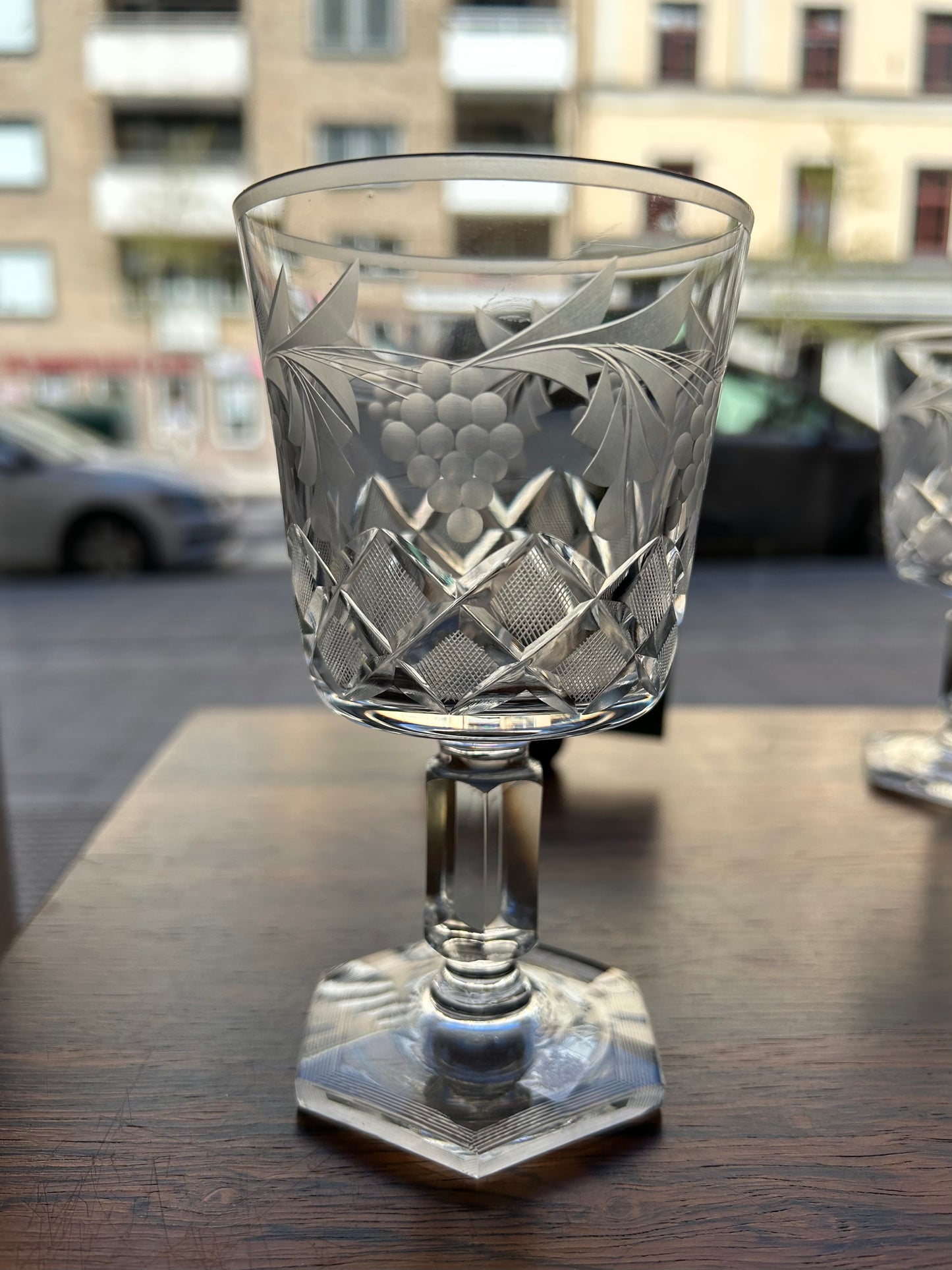 Wine glass - Cut decor from Värnamo glass slipper