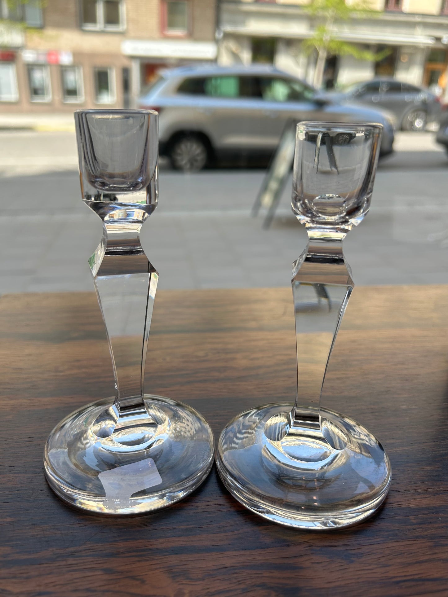 Ljusstakar, ett par - Vicke Lindstrand, Kosta