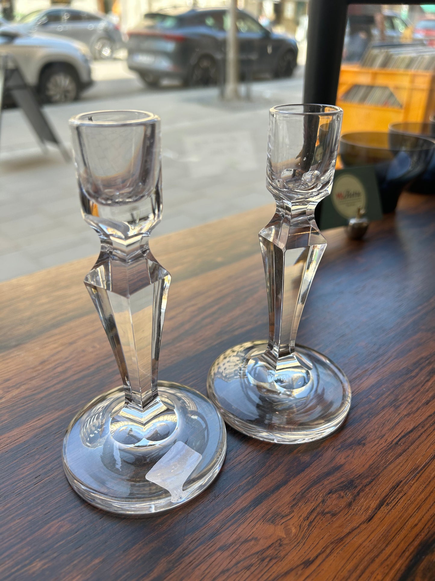 Ljusstakar, ett par - Vicke Lindstrand, Kosta