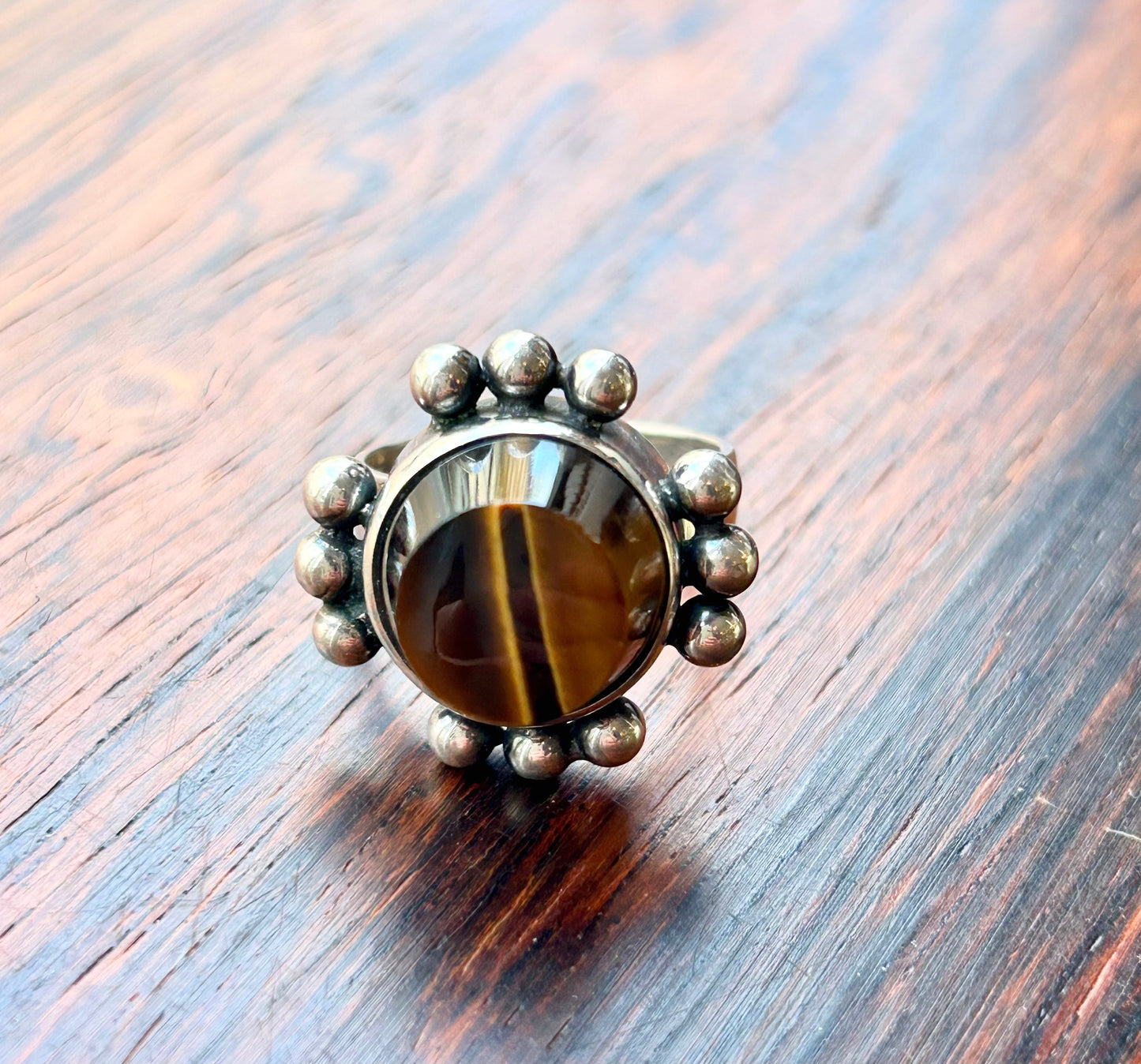 Silver ring with a Tiger's eye - Erik Granit - Finland