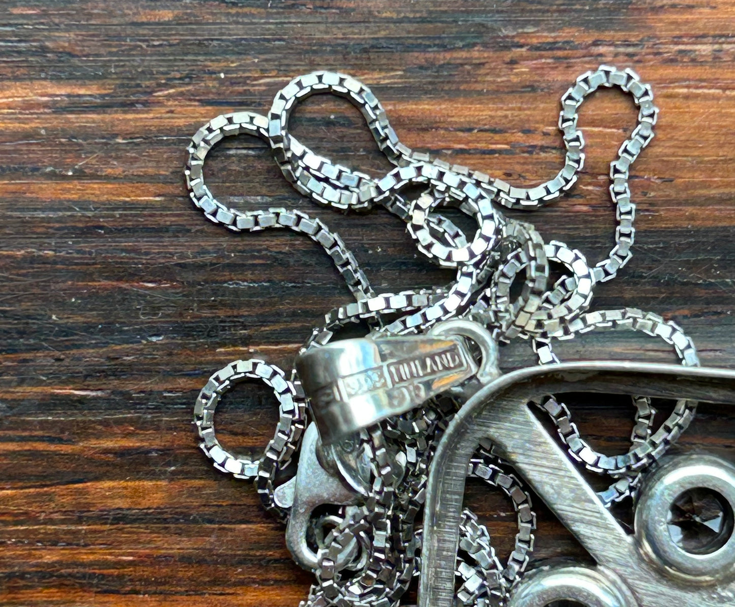 Silver pendant with rock crystals - Salovaara, Finland