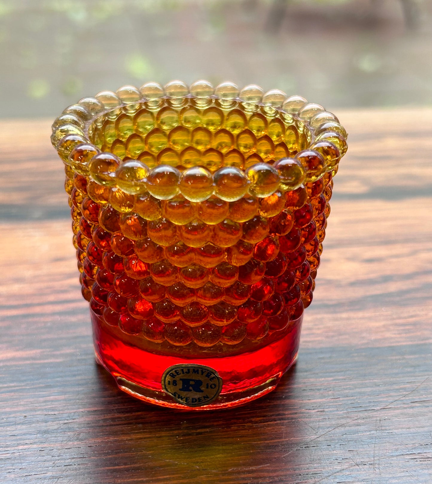 Reijmyre - ljuslykta - Pärlan, gul/orange