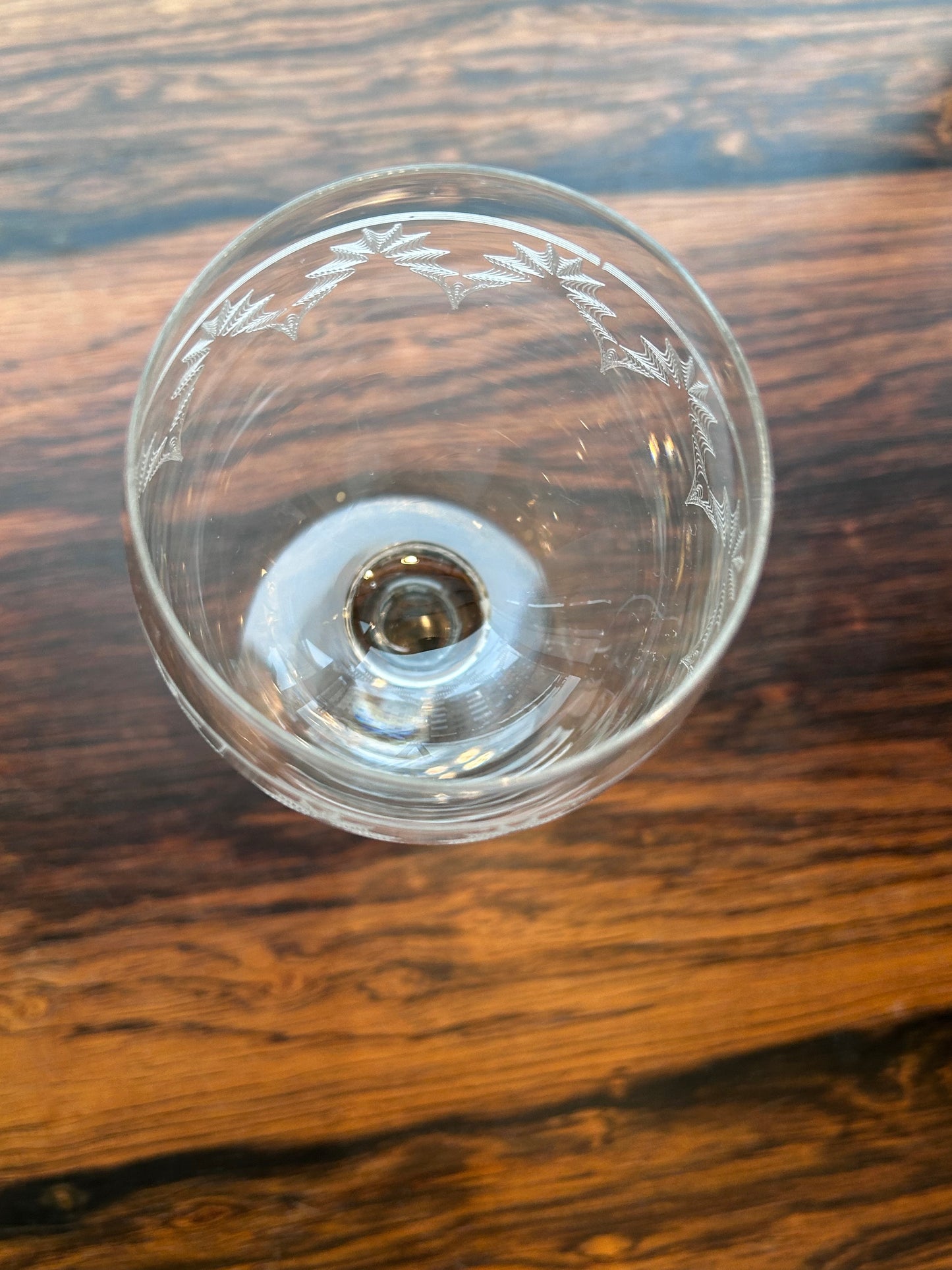 Vinglas, Pantograferad dekor av girlanger