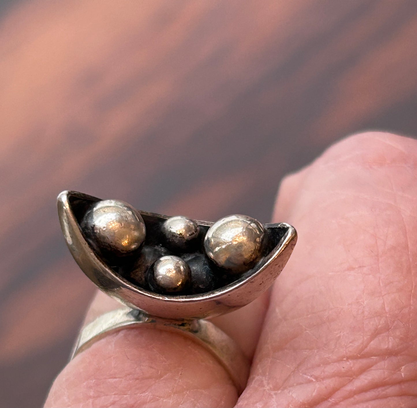 Modernist silver ring - Georg Kaplan 1968