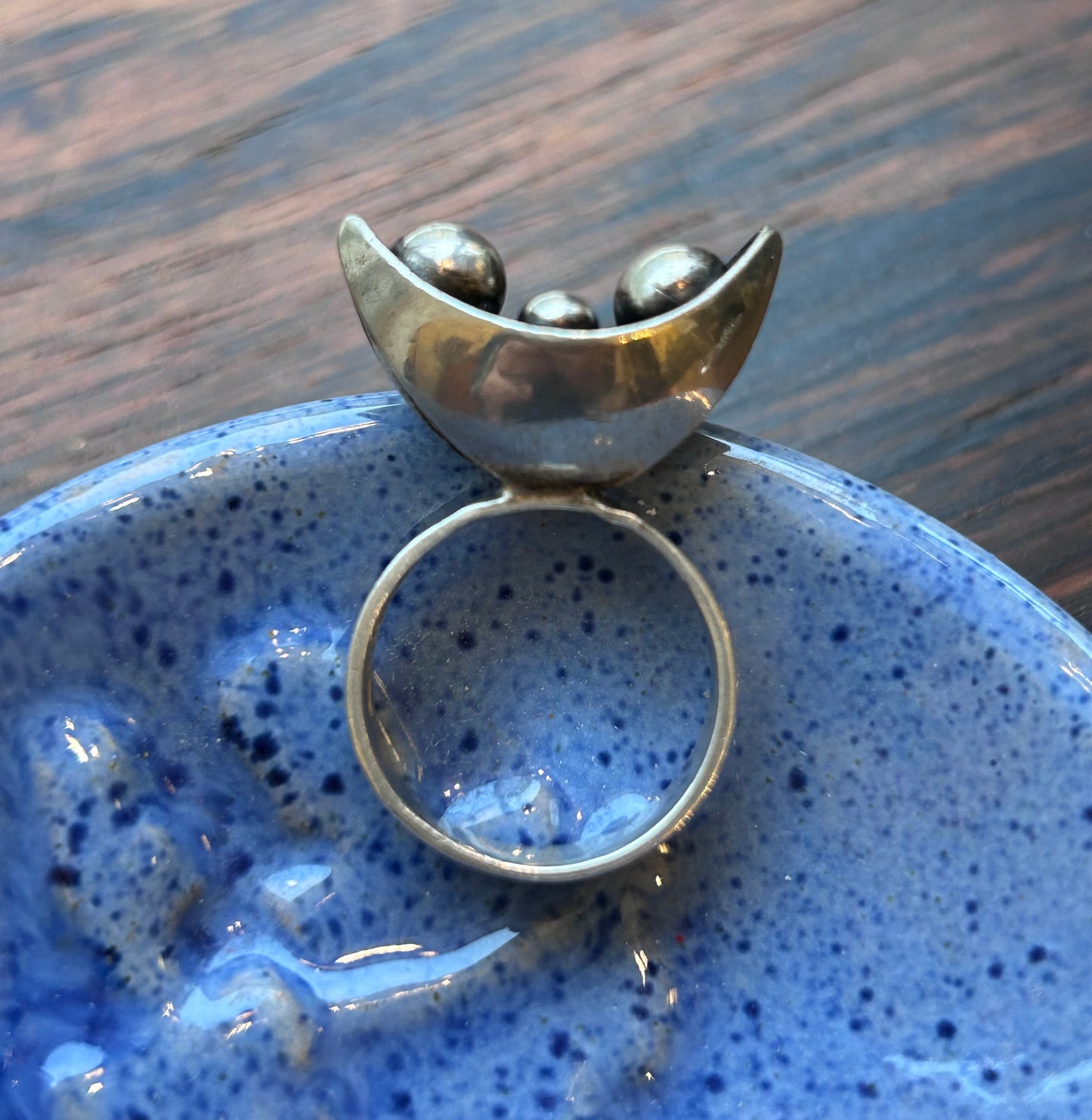 Modernist silver ring - Georg Kaplan 1968