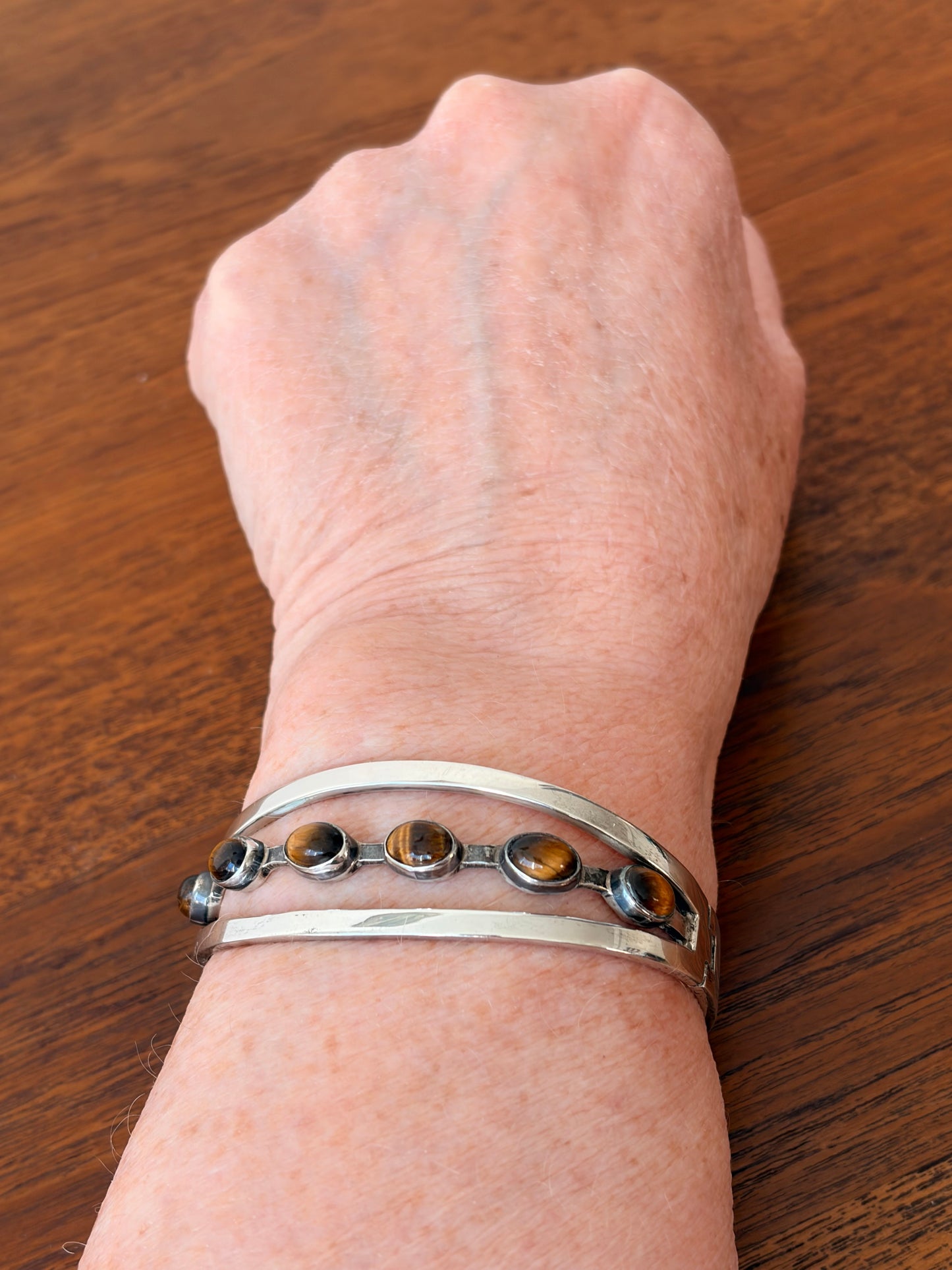 Silverarmband med tigeröga - Mexiko