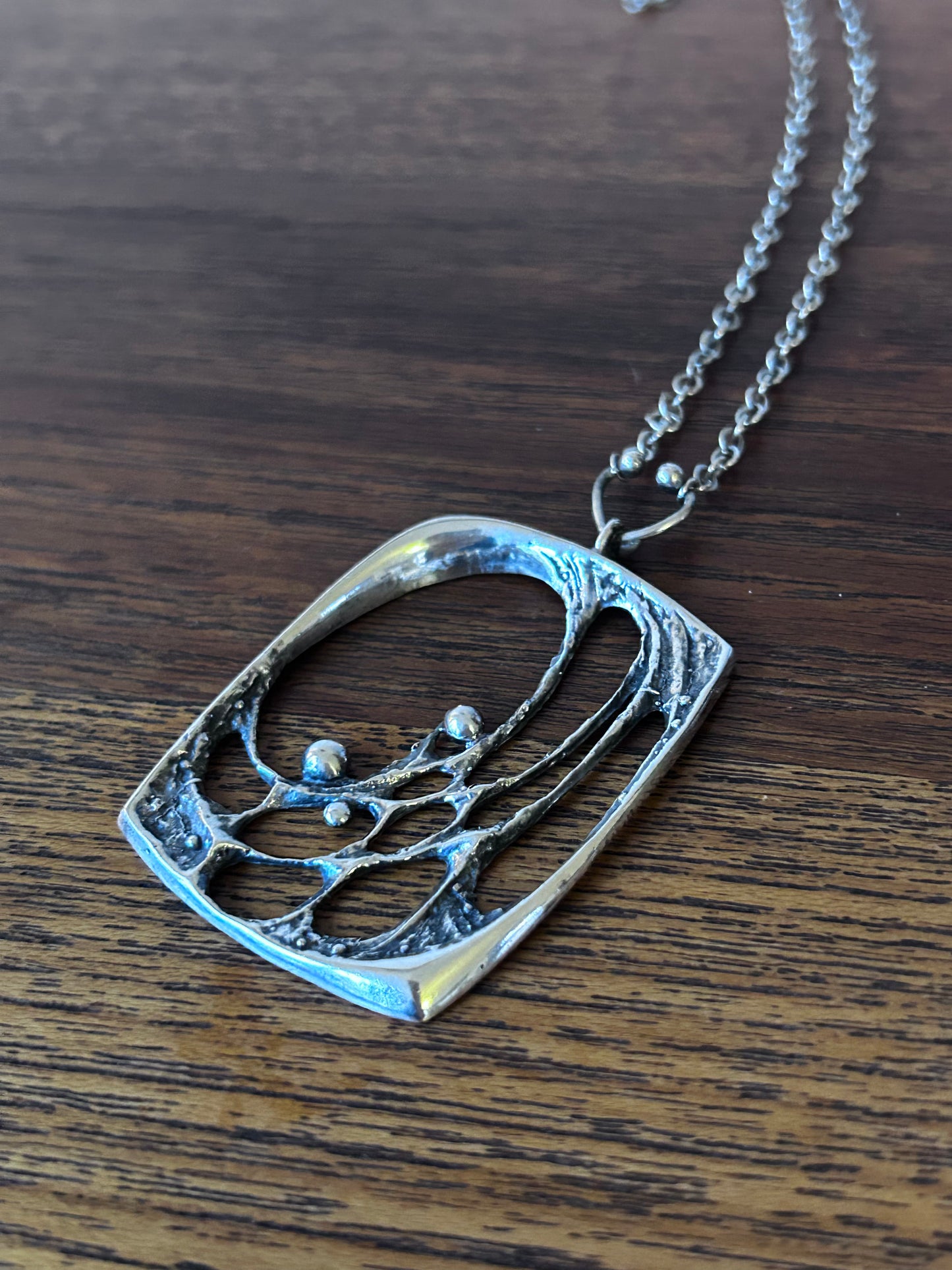 Karl Laine - Stort hänge i silver, spiderweb