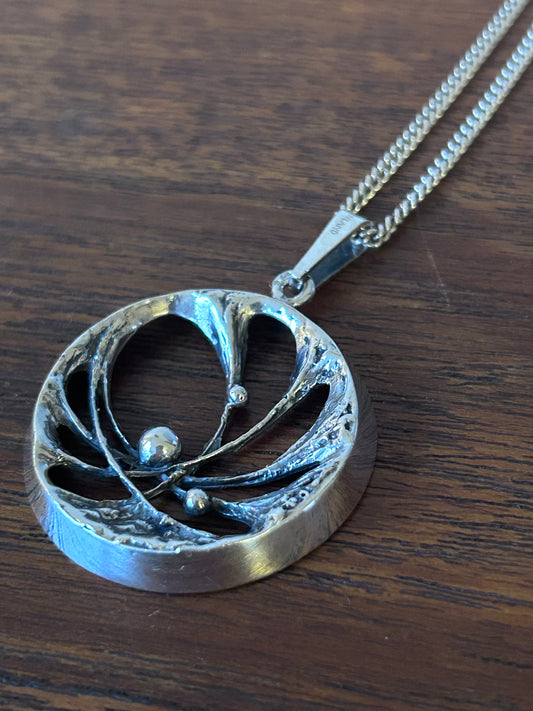 Karl Laine - hänge i silver, Spiderweb