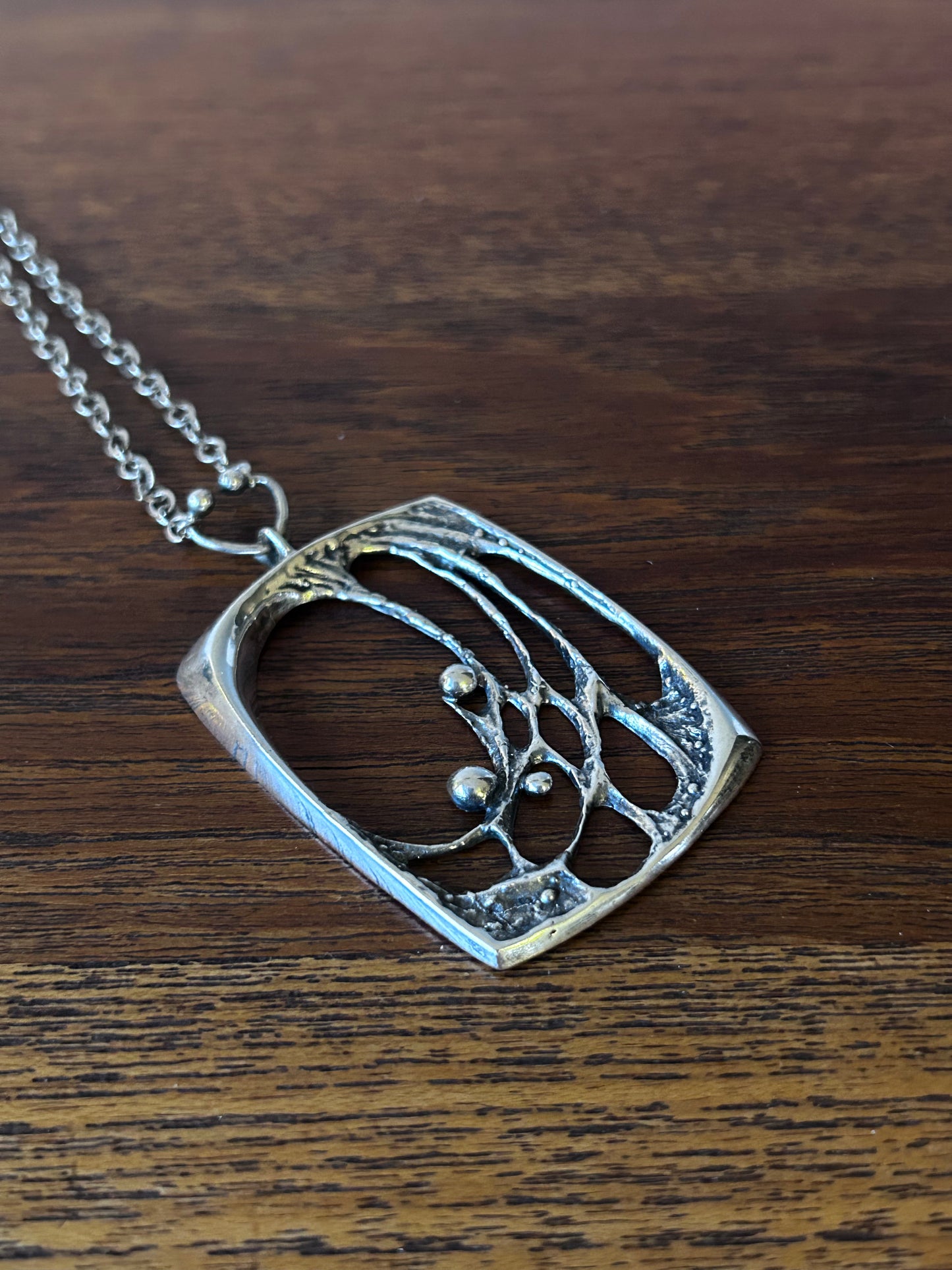 Karl Laine - Stort hänge i silver, spiderweb