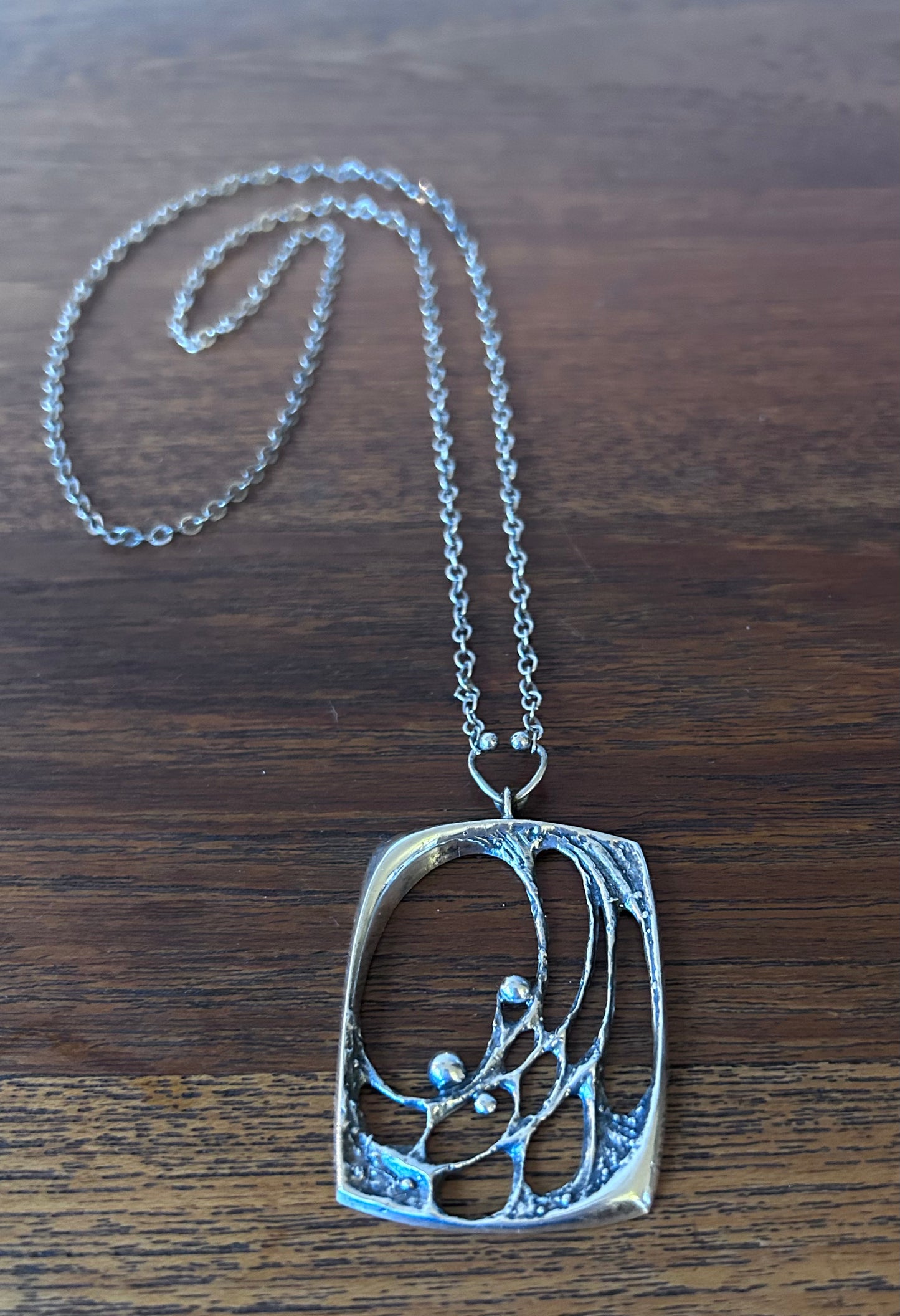 Karl Laine - Stort hänge i silver, spiderweb