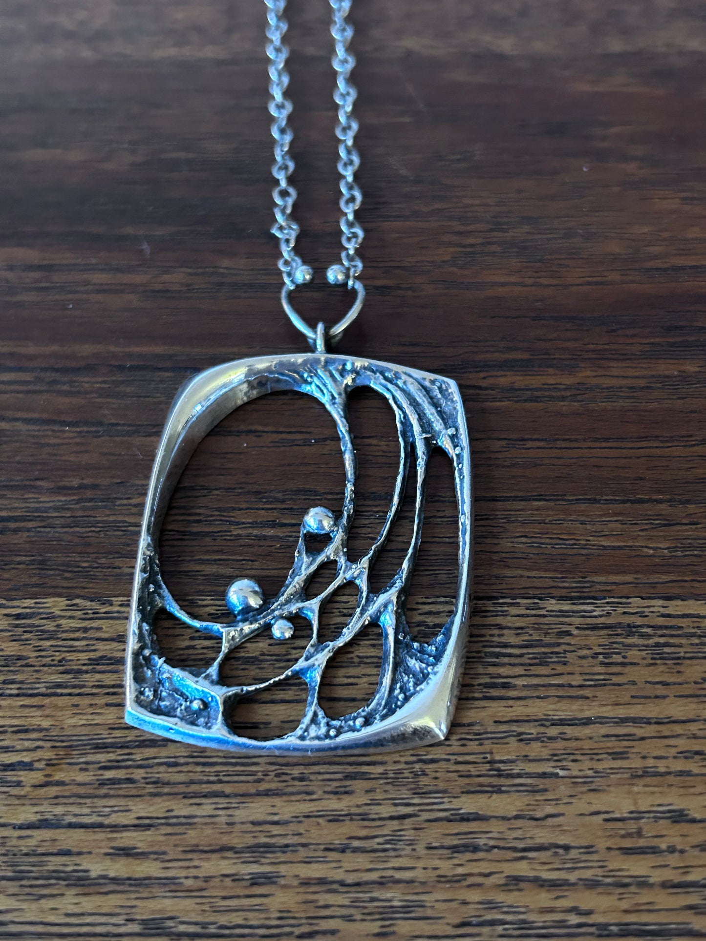 Karl Laine - Stort hänge i silver, spiderweb