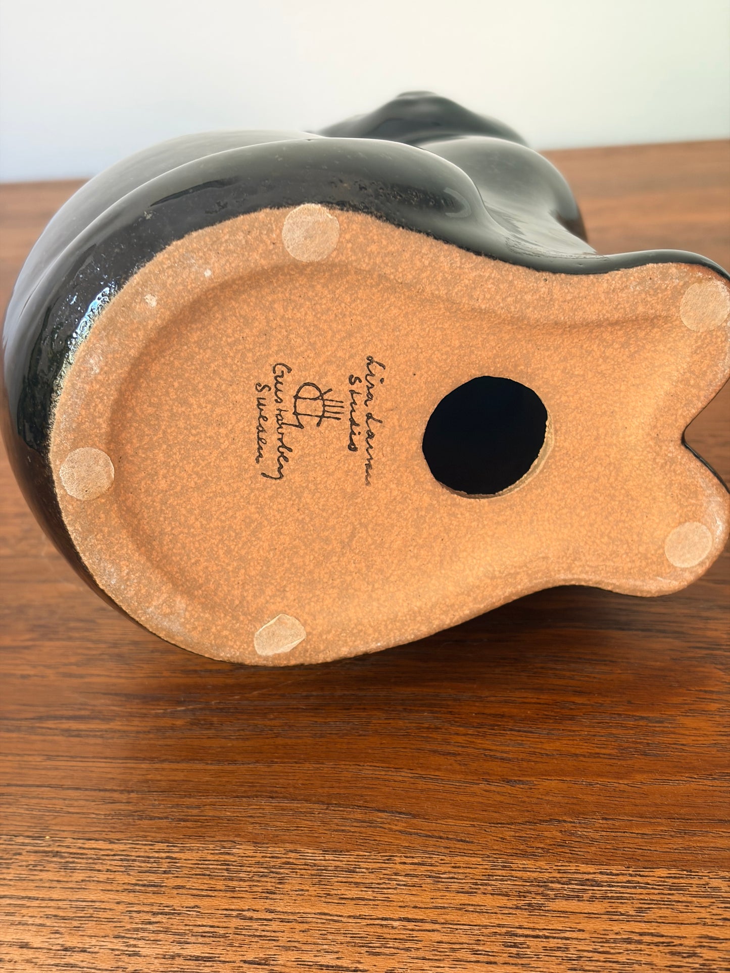 Gustavsberg, Lisa Larson studio - Murre Svart 21 cm