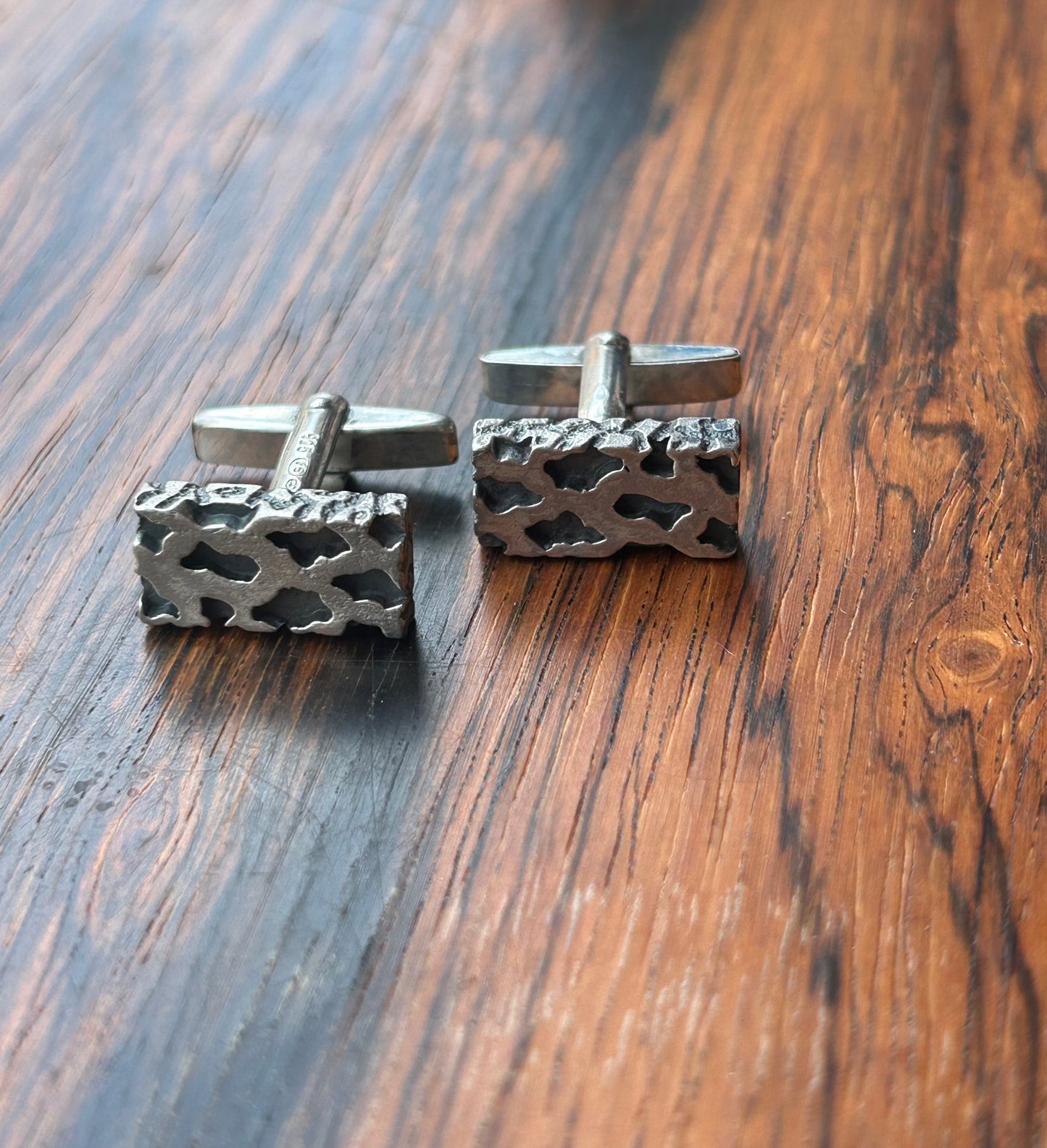 Modernist Silver cufflinks  - Franz Scheuerle - Germany 1970's