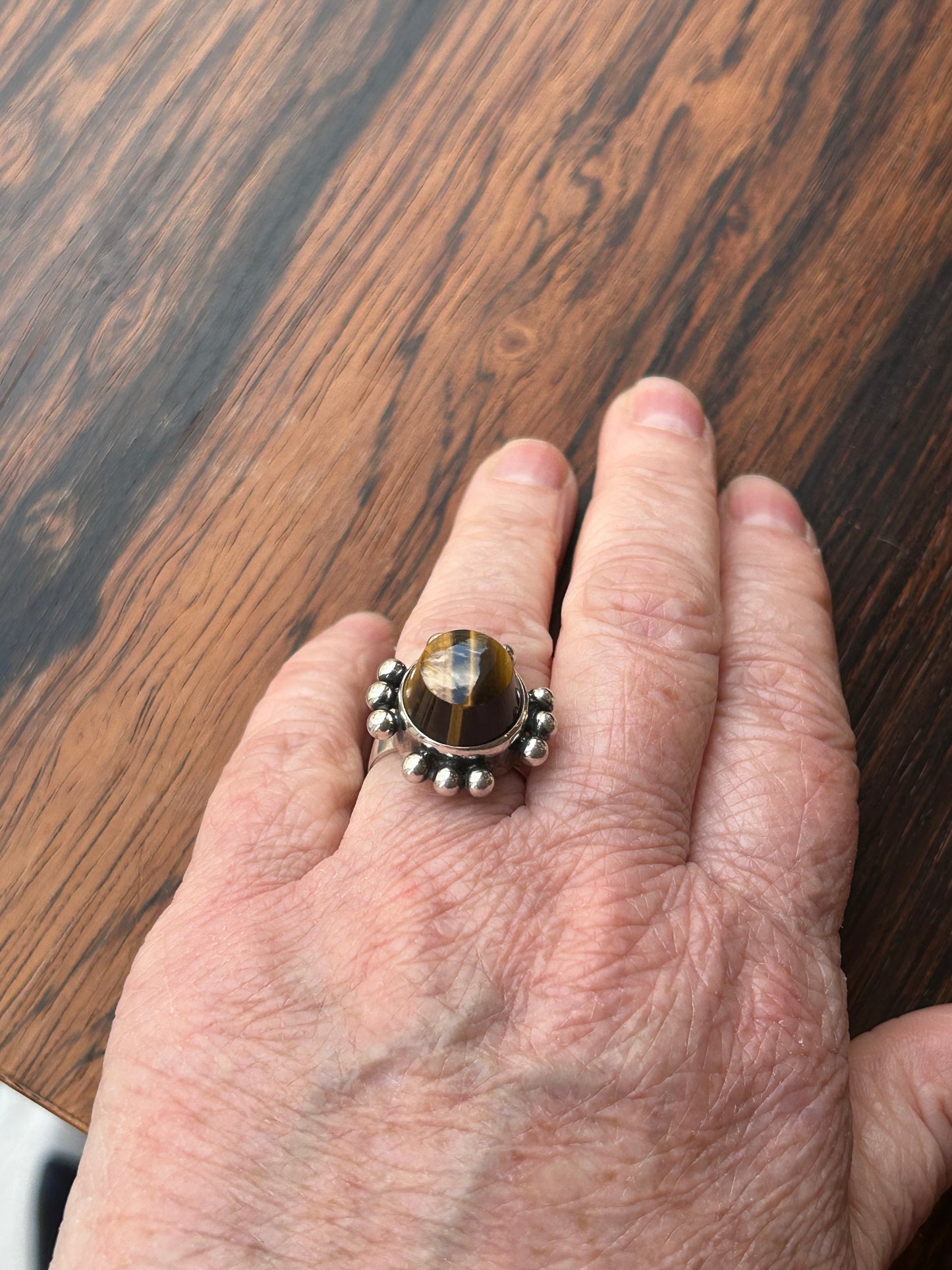 Silver ring with a Tiger's eye - Erik Granit - Finland