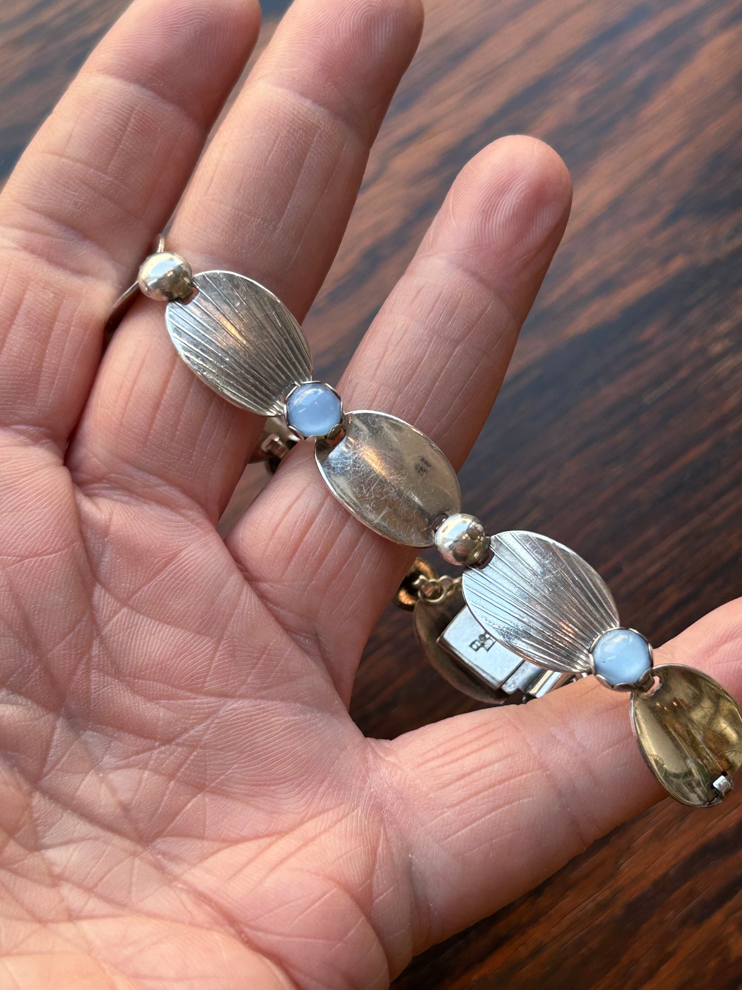 Silver bracelet with chalcedony - Alton, Falköping