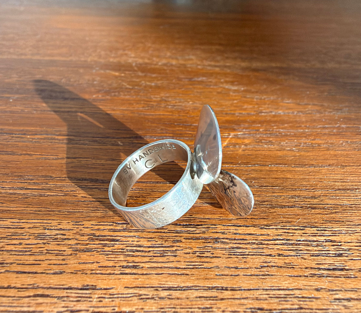 Modernistisk silverring - Claes Liljeroth, Malmö 1975