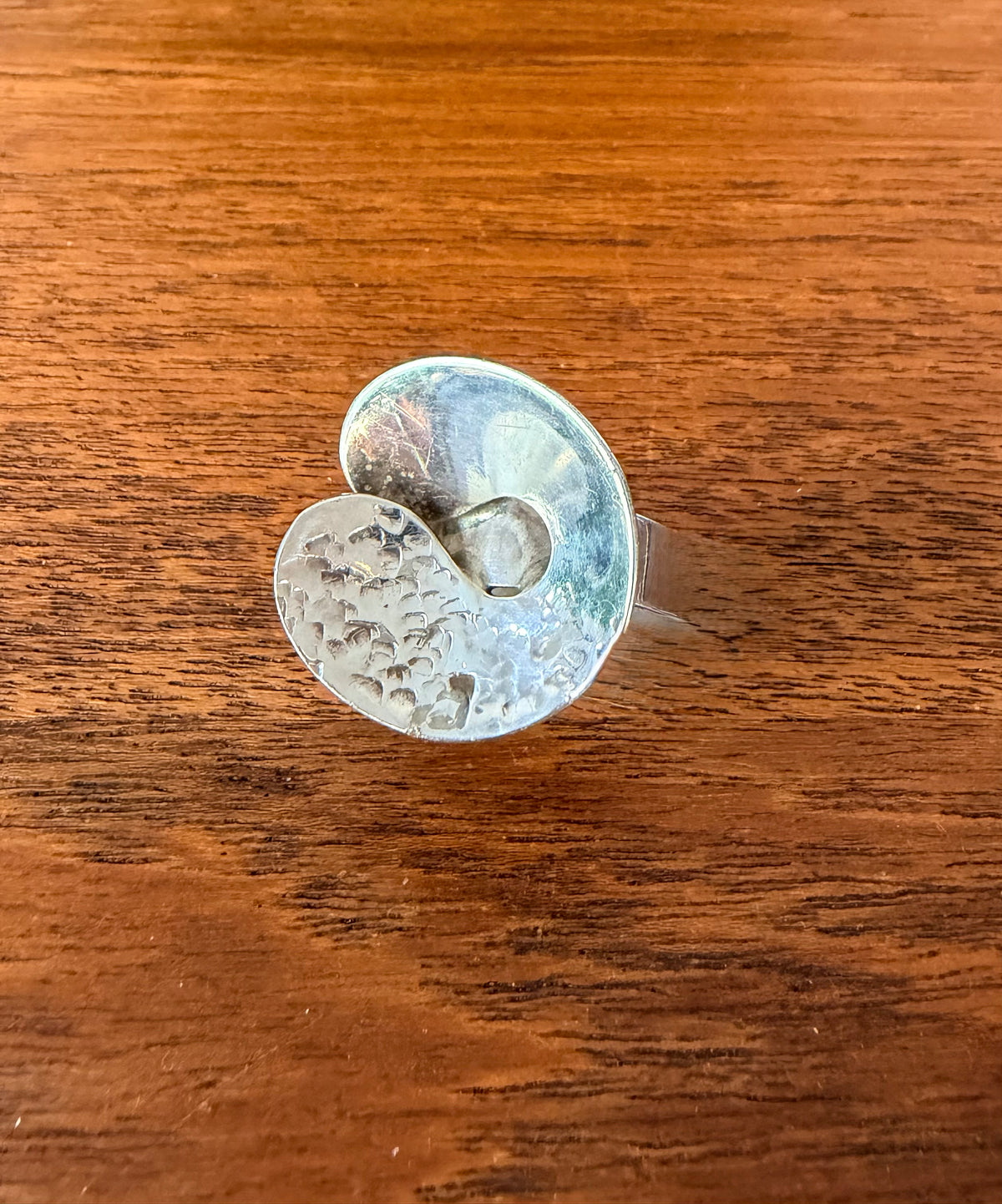 Modernistisk silverring - Claes Liljeroth, Malmö 1975