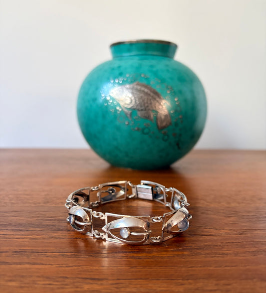 Silverarmband  med kalcedon - Raag & Havam Stockholm