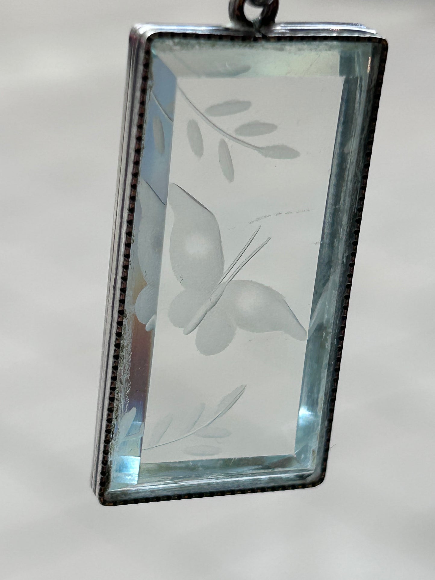 Glass pendant Butterfly motif