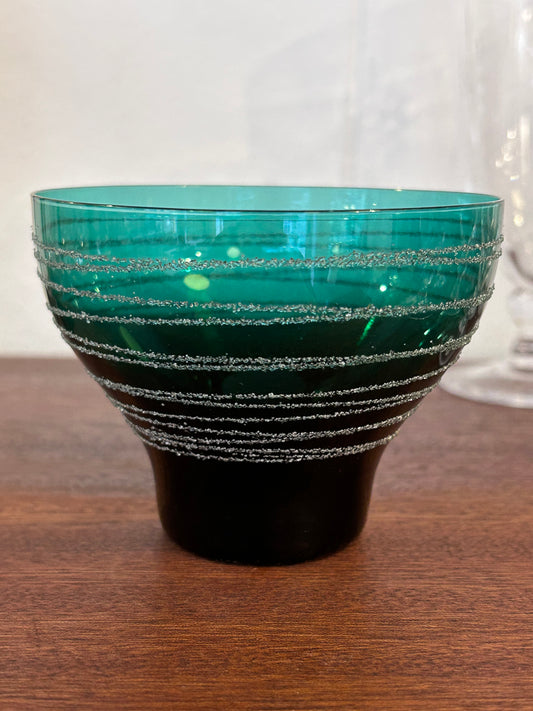 Sea Glasbruk - Coupeglas -  Dessertskål - Smaragdgrön