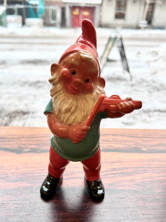 Äldre fiolspelande  tomte - Tomte med fiol