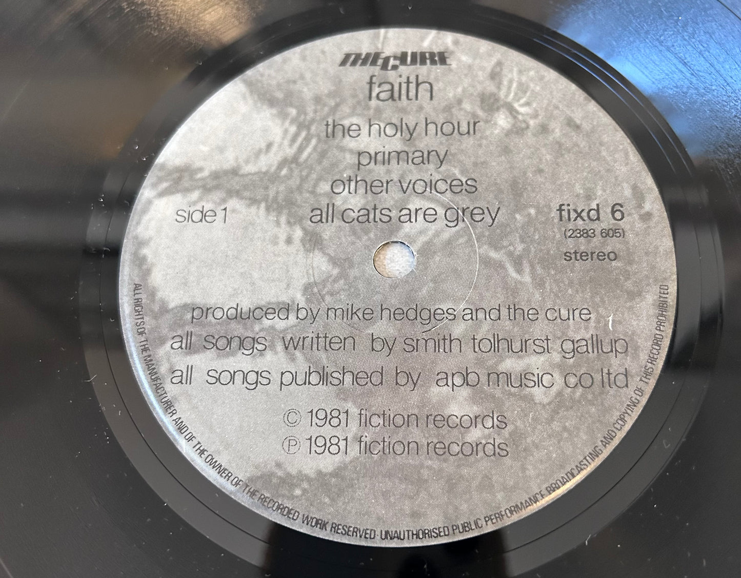 Cure - Faith- fixd 6 UK