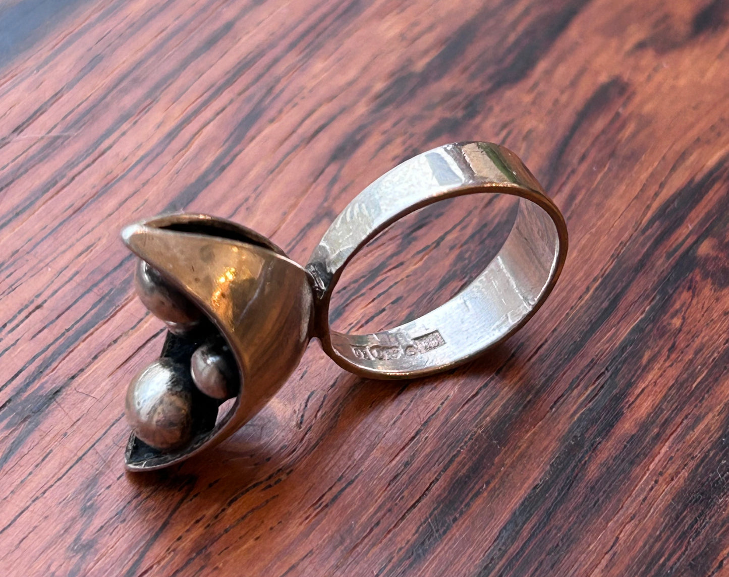 Modernist silver ring - Georg Kaplan 1968