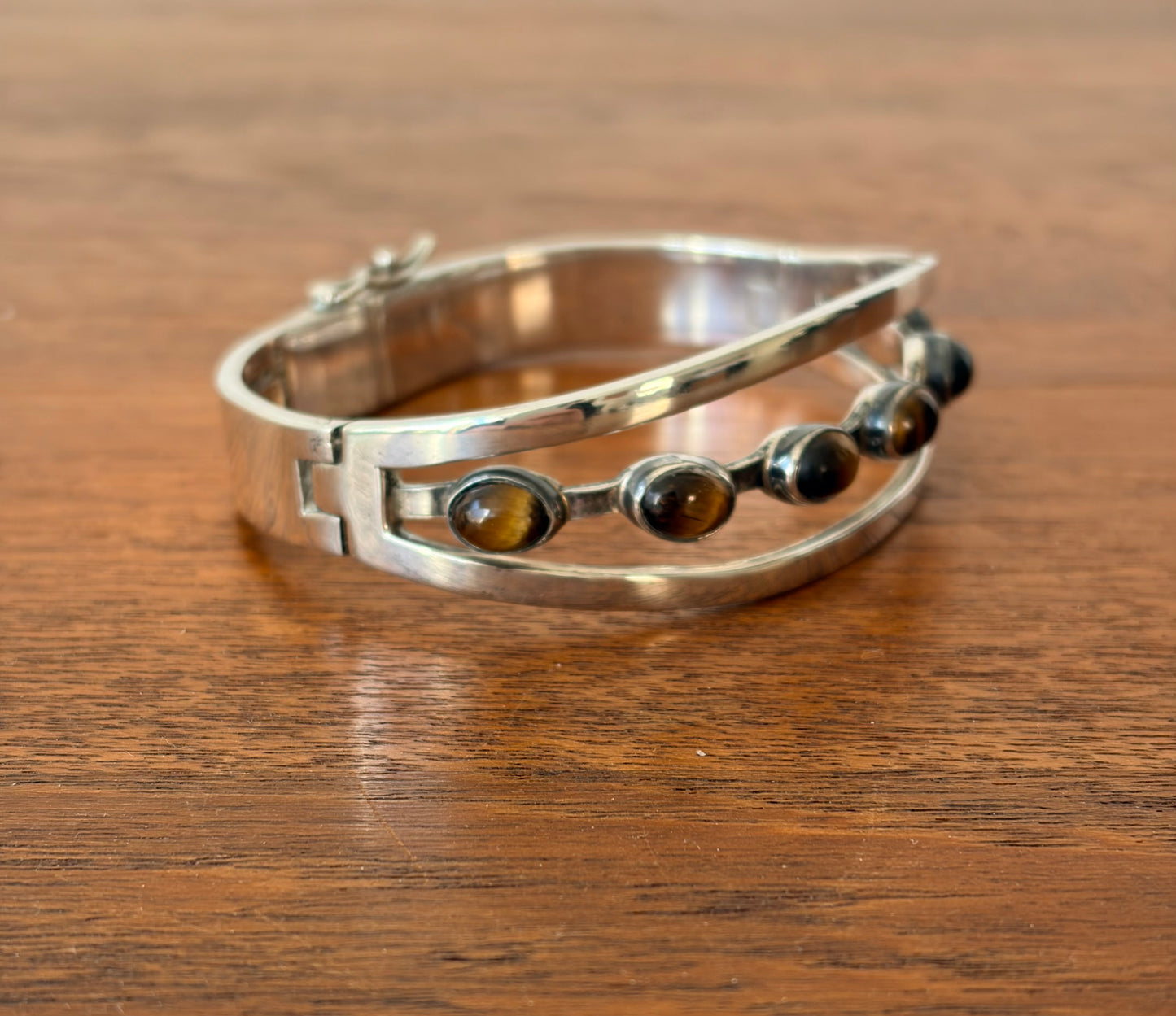Silverarmband med tigeröga - Mexiko