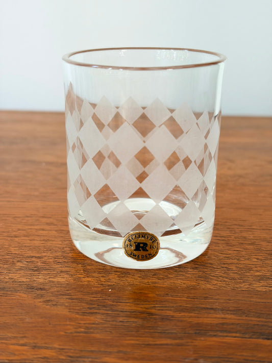 Reijmyre - små whiskyglas rutmönstrad dekor