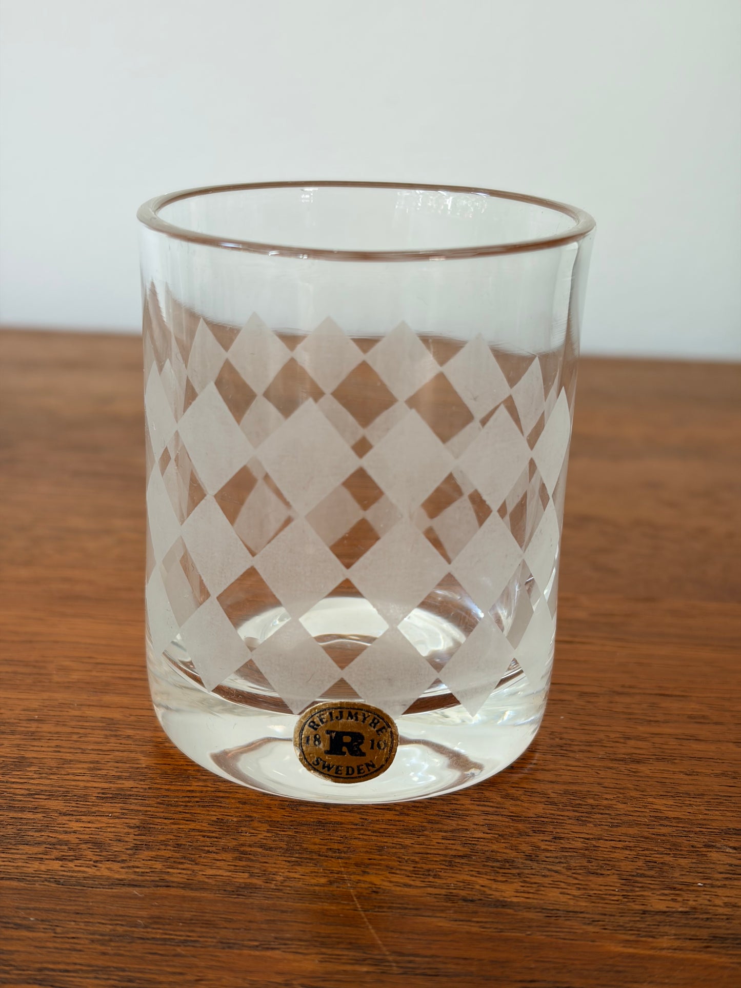 Reijmyre - små whiskyglas rutmönstrad dekor