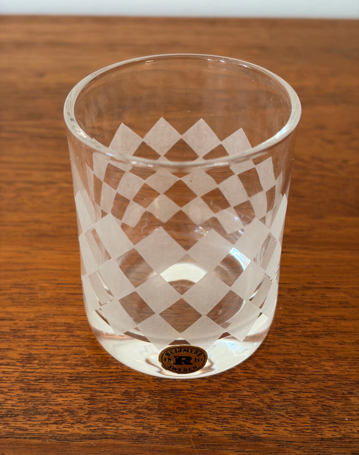 Reijmyre - små whiskyglas rutmönstrad dekor