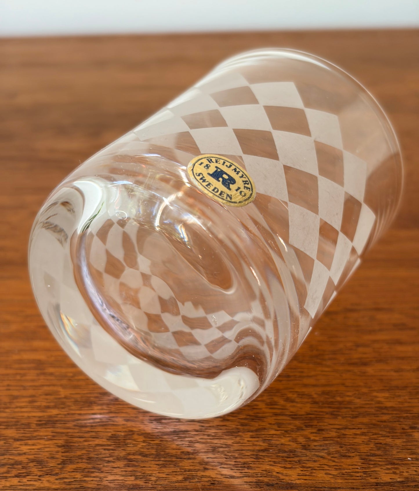 Reijmyre - små whiskyglas rutmönstrad dekor